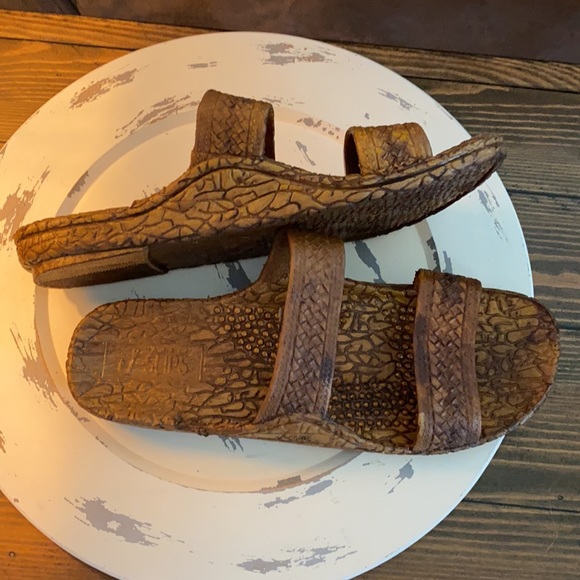 J-Slips Hawaiian Jesus Sandals Unisex XL Coconut - Picture 3 of 4